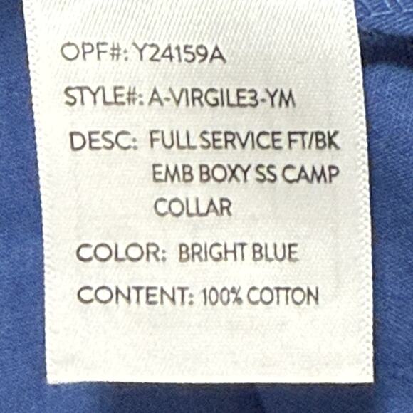 Lark & Owl Motorcycle Speed Shop Men’s Shirt Large Blue Button Up Vintage Look. - Picture 4 of 7